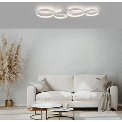 Paul Neuhaus LED plafondlamp Kiringe, wit, metaal, dimbaar