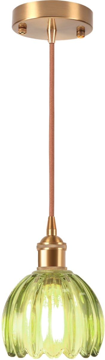 Hanglamp van Glas Vintage Kroonluchter voor Woonkamer Slaapkamer Keuken Groen
