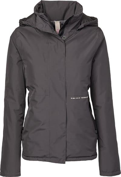 PK International - Regenjas - Dames - Waterdicht - Ademende voering - Capuchon - Rooney - Grijsblauw - XS/34