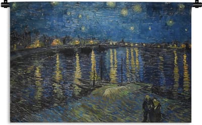 Wandkleed - Wanddoek - Van Gogh - Brug - Oude meesters - 180x120 cm - Wandtapijt