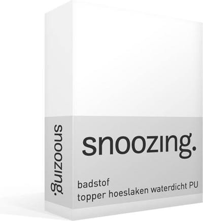 Snoozing - Badstof - Waterdicht - Topper - Hoeslaken - Eenpersoons - 80x200 cm - Wit
