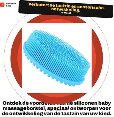 Dailygoods- Massageborstel Milieuvriendelijk - Babyborstel - Hoofdhuidmassage - Silicone - 12 x 7 x 4 cm - Aangenaam gevoel