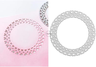 Metalen Snijmal Hart - Papier Stansmal - Kaarten Maken - Koolstofstaal - Zie Afbeelding - Zilver