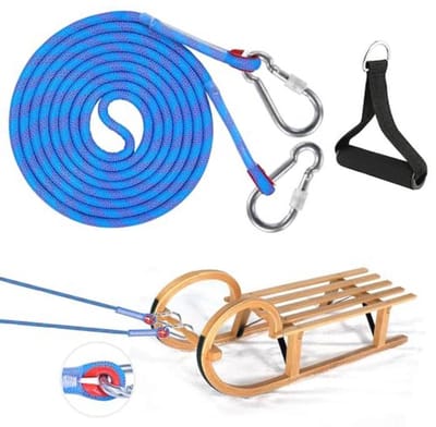 Dik Sleetouw met Karabijnhaak - 10mm x 4m - Premium Slee Touw voor Winteractiviteiten