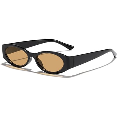 Nouveaux Lunettes de Soleil Ovales à Monture Fine Tendance Designer Vintage Lunettes de Soleil Mode Féminine Teintes Lunettes UV400 Oculos 1PC