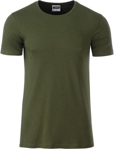 James and Nicholson - Heren Standaard T-Shirt (Olijf Groen)