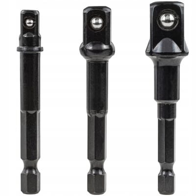 Adapterset Schroefmachine 1/4" 3/8" 1/2" - 3 Delig Versterkt