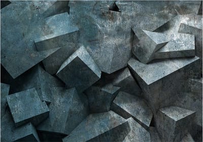 Fotobehangkoning - Behang - Vliesbehang - Fotobehang Stenen 3D - Steen - Stone avalanche - 150 x 105 cm