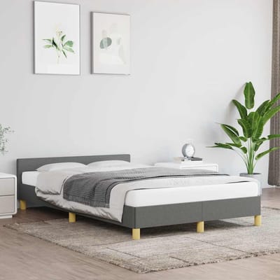vidaXL - Bedframe - zonder - matras - 120x200 - cm - stof - donkergrijs