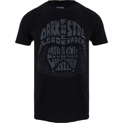 Star Wars Heren Darth Vader Tekst T-Shirt (Zwart)