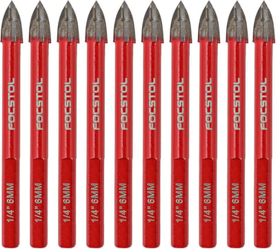Set van 10 Hardmetalen Boortjes voor Diverse Materialen