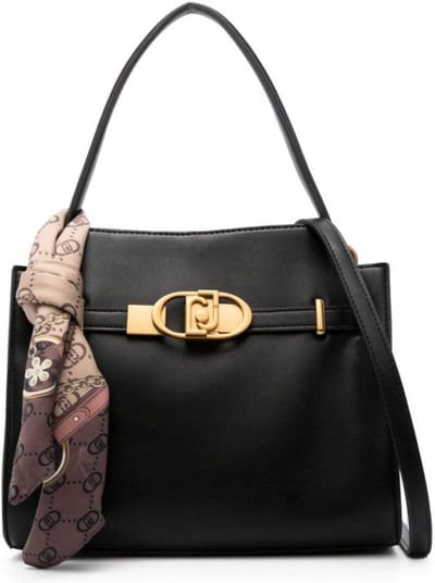 Dames handtas en schoudertas zwart - Top handle tas met afneembare band