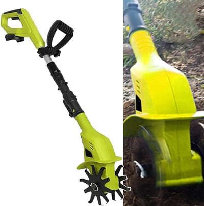 Draagbare Grondfrees - Elektrische Tuingroever - Bodem Bewerken - Snoerloos Ontwerp - 10 Cm Freesbreedte - Zwart