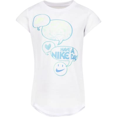 Nike Meisjes T-shirt van gerecycled polyester (Wit)