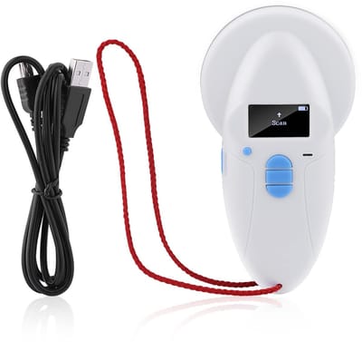 Dailygoody - Etiketlezer - Microchip-lezer voor Paarden - Draagbaar en Oplaadbaar - Leesstandaard FDX-A en FDX-B - Geschikt voor Dieren - Model AF0007...