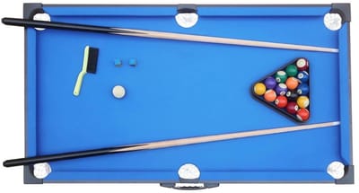 Thuys – Pooltafel Voor Thuis – Snookertafel Inklapbaar – Zwart/ Blauw – 118 x 64 x 12cm – Lichtgewicht