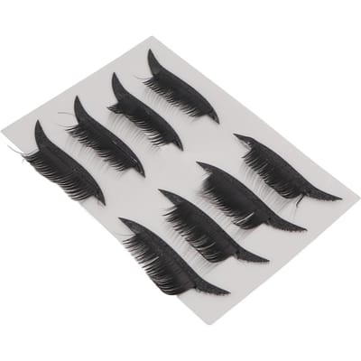 4 Paar Eyeliner en Wimper Stickers Set Zelfklevend Waterdicht Herbruikbaar Makkelijk te Dragen Vals zwart
