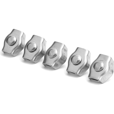 5 STUKS Touwklem Simplex Roestvrij Staal Marine Hardware Bevestigingsclip voor Hijswerktuigen 2 mm 0,08 inch 3MM white