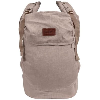 ByKay Click Deluxe - draagzak baby - ergonomisch - broekmaat 50/56 tot 104 - newborn tot 3 jaar - Linnen Mocca