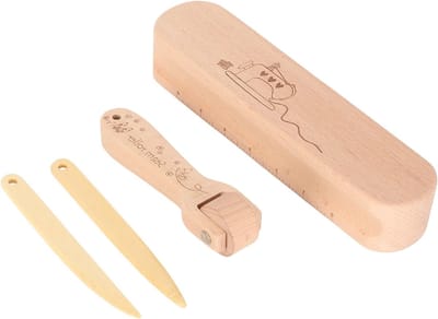 Patchwork Perswiel Set van Beukenhout voor Naai- en Quilttools - Handige Roller en Accessoires