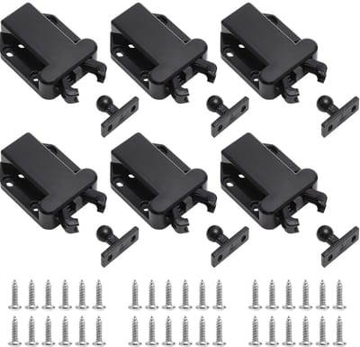 Dailygoods - 6 Stuks Druksnapper met Schroeven voor Deuren
