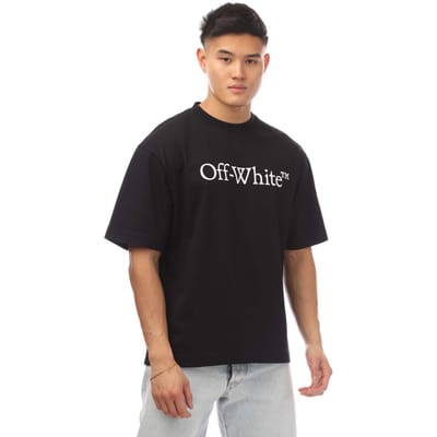 Off-White Big Bookish Skate T-shirt Zwart/Wit Heren Tops OMAA120C99JER0081001 M black