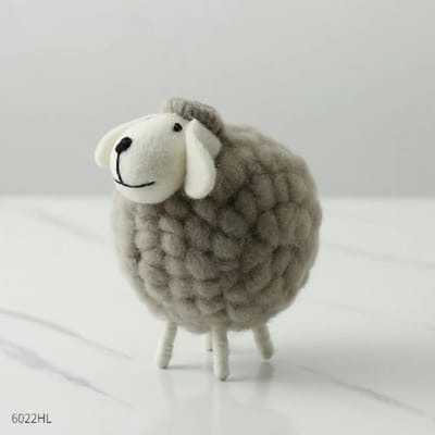 Scandinavische Ins Stijl Schattige Vilt Schapen Ornamenten Desktop Decoraties Kinderkamer Persoonlijkheid Meisje Bureau Kleine Ornamenten gray