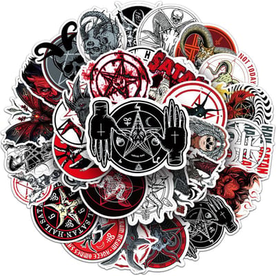 10 30 50 Stuks Duivel Satan Stickers Gotische Decals Speelgoed Graffiti Laptop Telefoonhoes Skateboard Waterdicht Cool Doe-het-zelf Sticker Groothandel