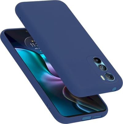 Cadorabo Hoesje geschikt voor Motorola EDGE 30 in LIQUID BLAUW - Beschermhoes gemaakt van flexibel TPU silicone Case Cover