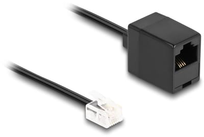 RJ11 (m) - RJ45 (v) DSL modem/router kabel | zwart | 2 meter