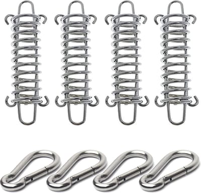 Allecta - Sterke Accessoires Trekveren voor Tenten, Luifels en Camping - 8 stuks, Zeer Sterke Spanveren, Zonnezeil Trekveren