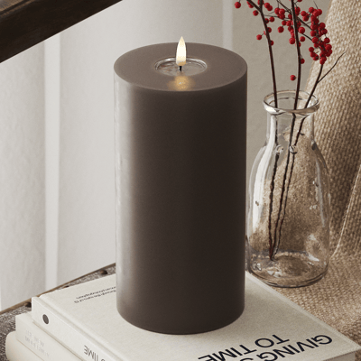 Luxe LED kaars - Mokka LED Candle 10 x 20 cm - net een echte kaars! Deluxe Homeart