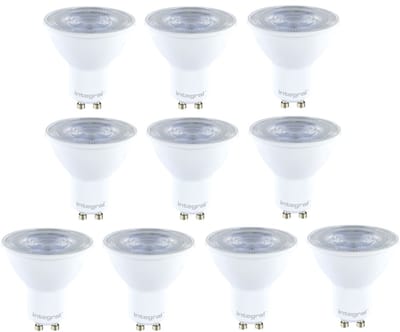 10 stuks | Integral LED GU10 4.9W 520lm 2700K 55º Dimbaar Ø5cm | GU10 | Extra Warm Wit | 4.9 watt | 15.000 Branduren