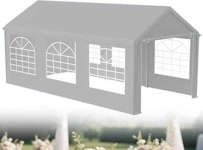 Partytent 3x6m - Waterdicht, UV-bescherming en Uitneembare Zijpanelen voor Tuinfeesten en Bruiloften