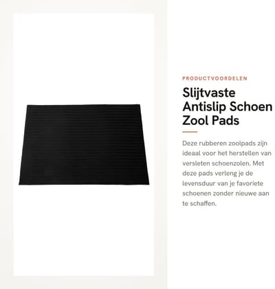 Dailygoods- Rubberen Zoolblad Slijtvaste Antislip - Schoen Reparatie - Rubber Pads - Comfortabel Lopen - Diverse Kleuren - Ondersteuning voor Versleten Zolen - Schoenpads