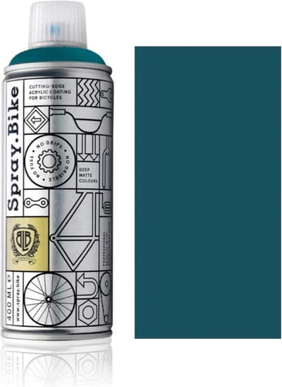 Spray.Bike Donker Aqua Fietsverf - London Collection 400ml Fiets Verf - Poedercoating voor fiets frames, ontworpen voor zowel amateur- als professioneel gebruik