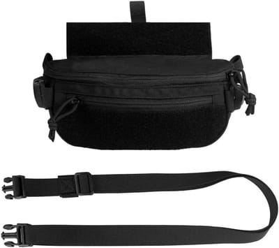 Tactische Drop Dangler Pouch - Magic Strap Sub Abdominal Carrying Kit - Tas voor Borst Rig Vest - Training - Vissen - Wandelen - Outdoor Gear