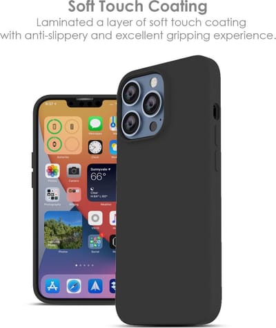 Hoesje Geschikt voor iPhone 13 hoesje – Siliconen Nano Liquid Silicone Backcover – Zwart