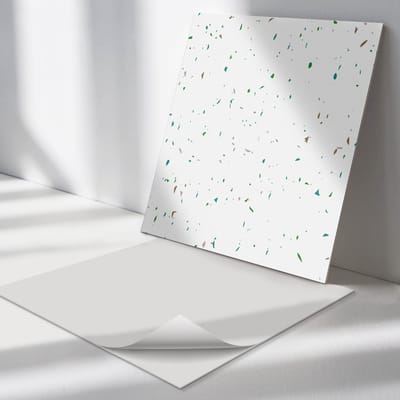 Wallfluent Vinyl Tegels - Abstract Patroon met Vlekken Wand PVC Tegels - 30 cm x 30 cm - Groente Vinyl Tegels - 9 stuks - Vierkant PVC Tegels - Texturen Plaktegels - Vinyl Tegels Zelfklevend - Plaktegels Keuken en Badkamer