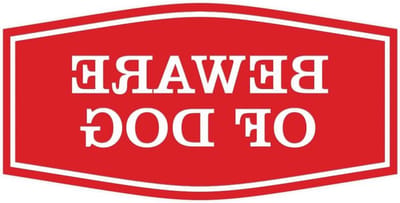 Pas op voor Hond Bord - Waarschuwingsbord Hond - Huis Beveiligen - Microsurfaced Acryl - 6 x 3 inch - Rood