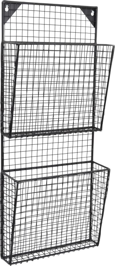 LOFT42 Maggy Gaas  Tijdschriftenrek 2 vaks Zwart - Metaal - 70x30x10