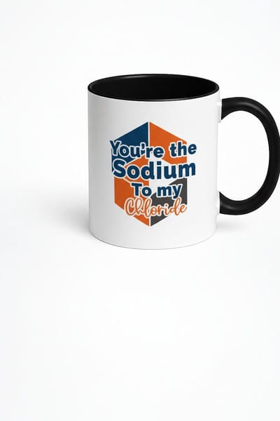 Chemie Mok 'You're the Sodium To my Chloride' - Uniek Scheikunde Cadeau Beker