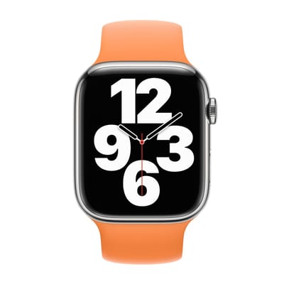 Apple Siliconen solobandje voor de Apple Watch | 38/40/41/42 mm - Maat 5 - Marigold