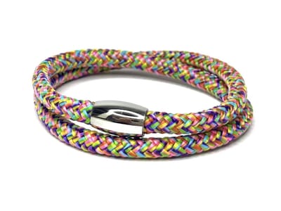 NIEUW! Jolla - dames wikkelarmband - staal - touw - magneetsluiting - Basic Steel Rope - Multi