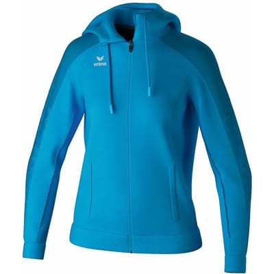 Erima Evo Star Trainingsjack Met Capuchon Dames - Lichtblauw / Mykonos | Maat: 34