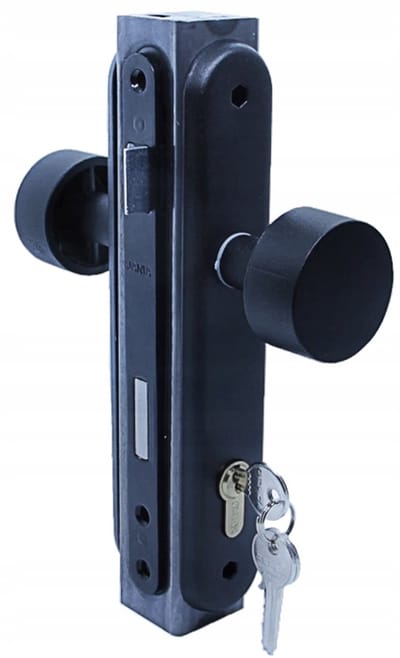 Steelfence poortgrendelset: deurgrendel, slot, cilinder en inbouwdoos 40x40