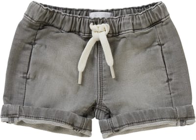 Noppies Boys Short Burke denim Jongens Broek - Light Grey Denim - Maat 62