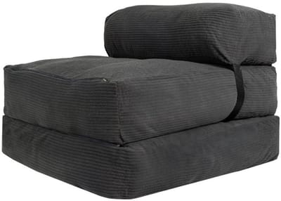 Bananair - Slaapstoel eenpersoons - Afneembare hoes - Slaapbank - Logeerbed - Ribfluweel - 70x190 cm