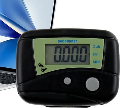 Digitale Stappenteller - Loopmeter Activiteitentracker - Fitness Doelen Verbeteren - Nauwkeurige Sensoren - 5 x 4 cm - Zwart
