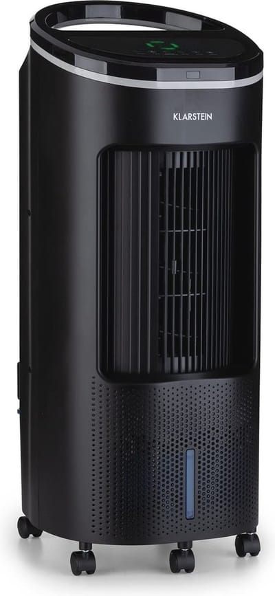 4-in-1 Luchtkoeler met Ventilator en Bevochtiger - NatureWind Functie, 330 m³/h, Zwart
